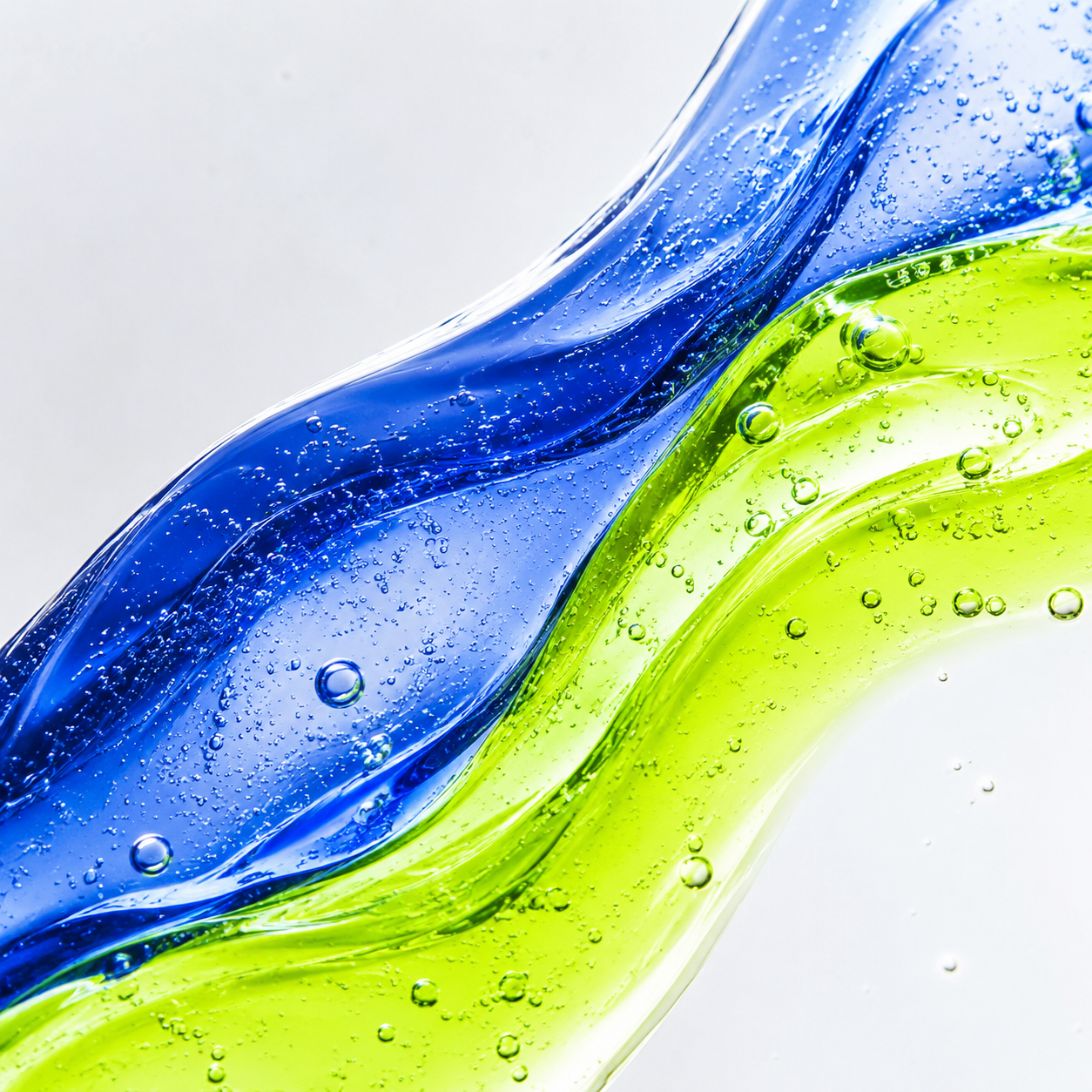 Cobalt and lime serum texture